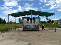 Tenda Miring Dengan Tinggi Custom